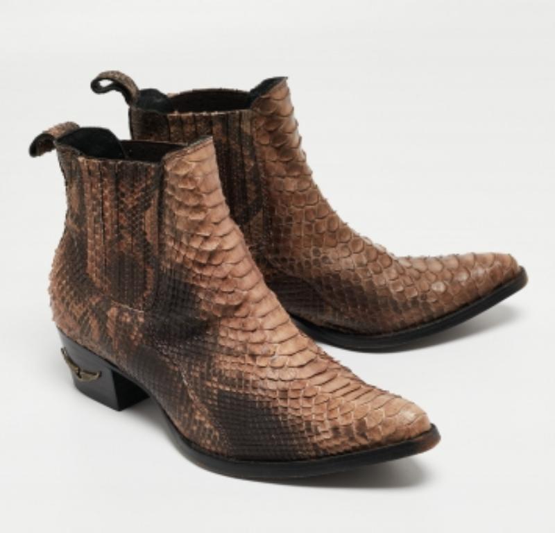 Nero Zadig & Voltaire - Stivaletti in pitone marrone/nero misura 38 in vendita