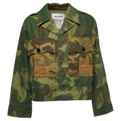 Zadig and Voltaire Green Camouflage Cotton & Linen Jacket S