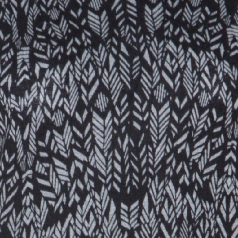 Zadig & Voltaire Top à demi-manches en soie et cachemire imprimé gris et noir M Pour femmes en vente