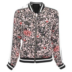 Zadig and Voltaire Multicolor Printed Crepe Reversible Bomber Jacket XS