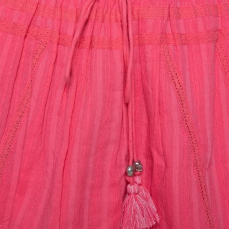 Zadig and Voltaire Pink Cotton Joxini Skirt S In Excellent Condition For Sale In Dubai, Al Qouz 2
