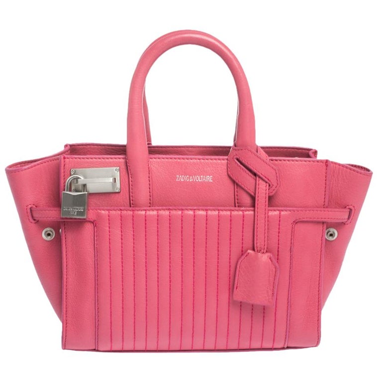ZADIG AND VOLTAIRE Zadig and Voltaire Pink Leather XS Candide Tote at  1stDibs
