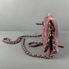 ZADIG & VOLTAIRE 2008 Purple Skull Suede Shoulder Bag Handbag