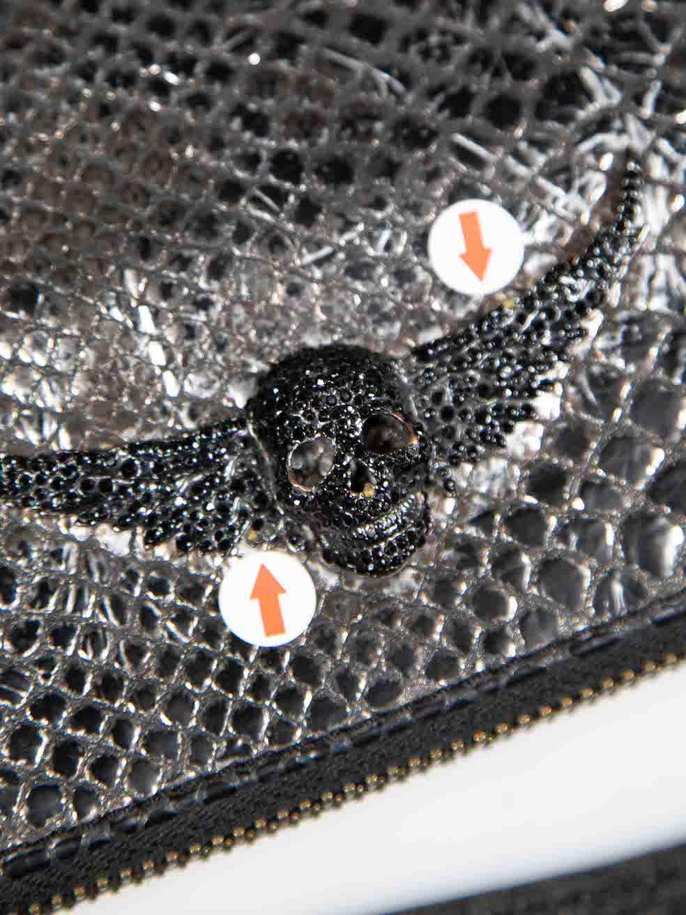 Zadig & Voltaire Anthracite Python Embossed Bag 2