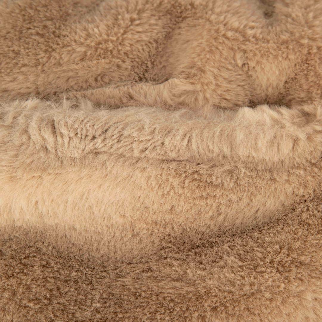 Beige Zadig & Voltaire - Giacca con zip in pelliccia sintetica beige taglia M. in vendita