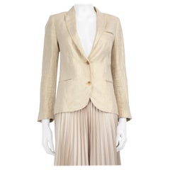 Zadig & Voltaire Beige Linen Skull Detail Jacket Size XS