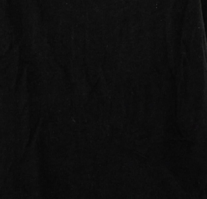 Zadig & Voltaire Black Cotton Scoop Neck Wanda Fringes T-Shirt XS For Sale 1