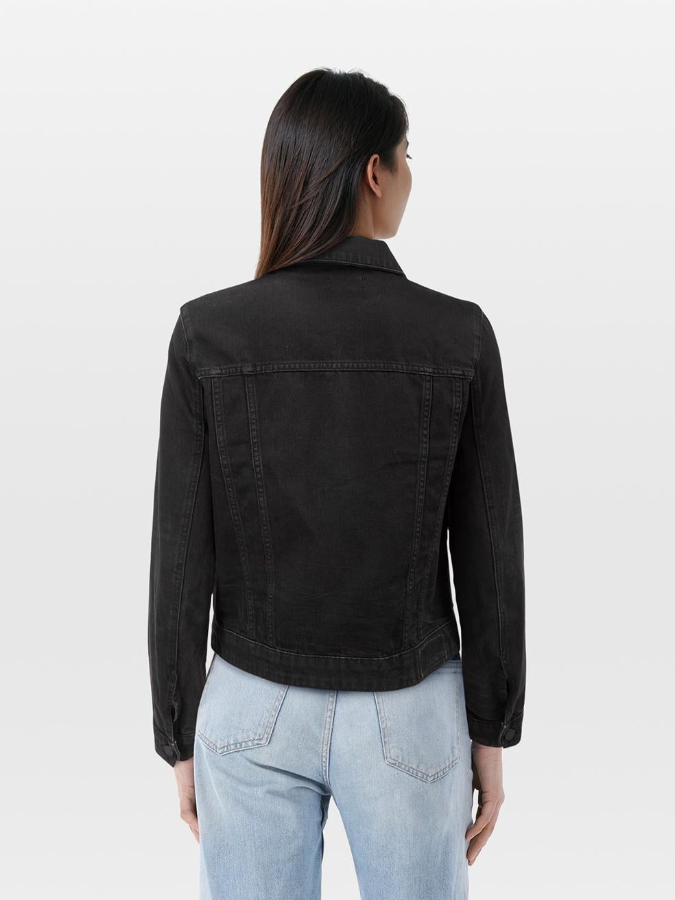 CONDITION is Very good. Minimal wear to the jacket is evident. Cracking to the leather detailing on the lower back right of the hem. Tarnishing to the centre front zipper pull on this used Zadig & Voltaire designer resale item. Please note the size