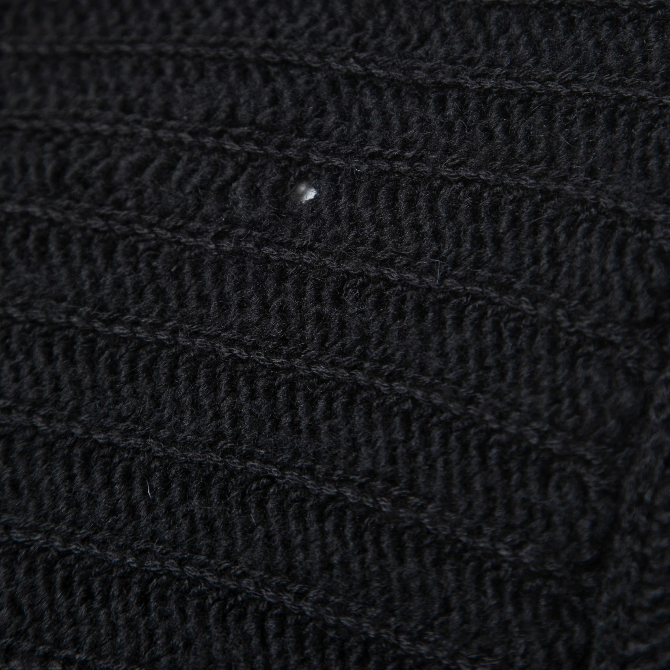 Zadig & Voltaire Black Distressed Merino Wool Jeremy Raye Sweater L 6