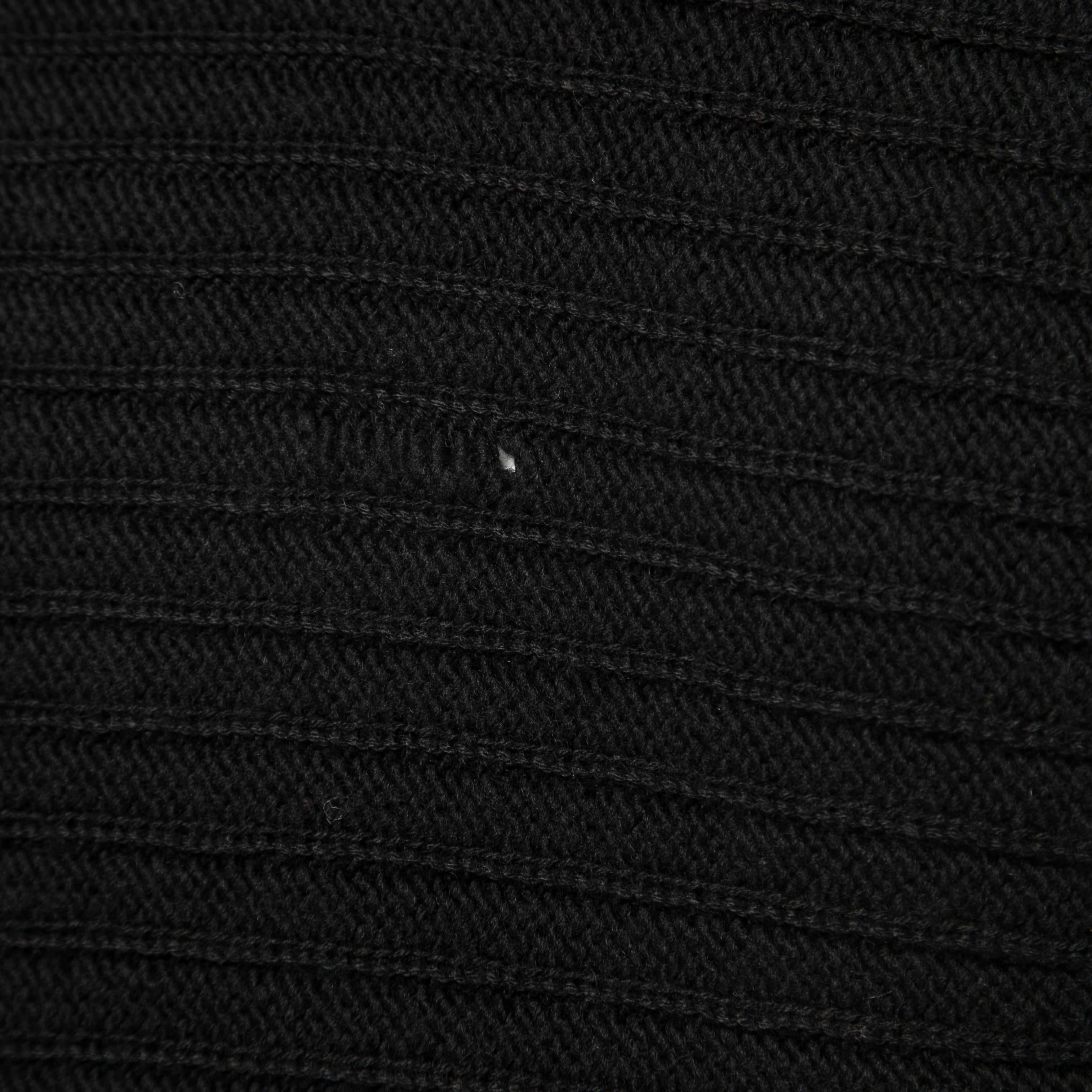 Zadig & Voltaire Black Distressed Merino Wool Jeremy Raye Sweater L 3