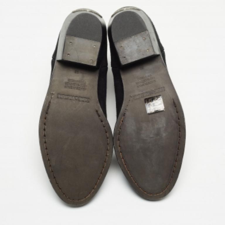 Zadig & Voltaire Schwarze/graue Wildlederstiefeletten Größe 36 im Angebot 3