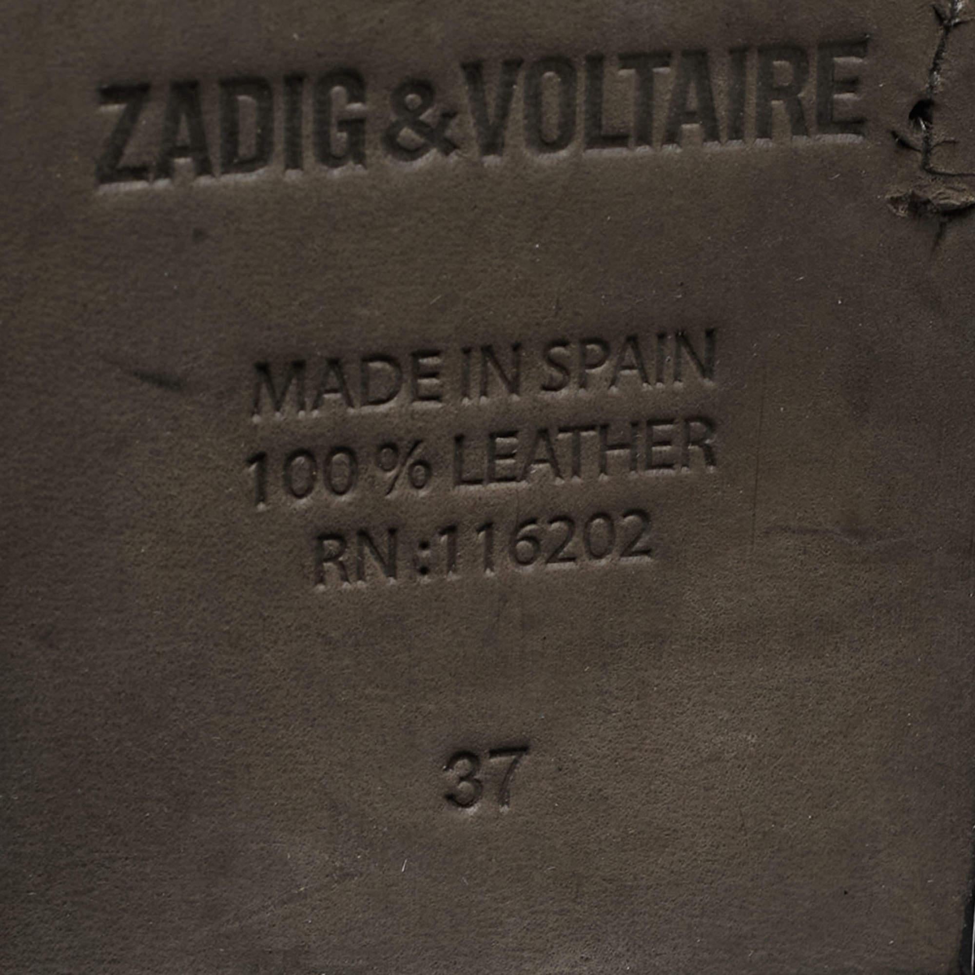 Zadig & Voltaire Black/Grey Suede Teddy Ankle Boots Size 37 For Sale 1