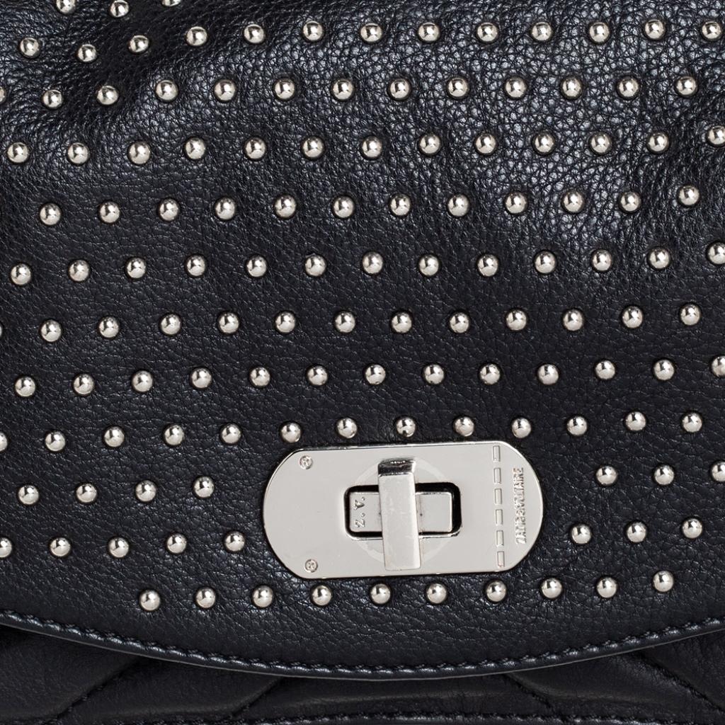 Zadig & Voltaire Black Leather Studded Crossbody Bag 4