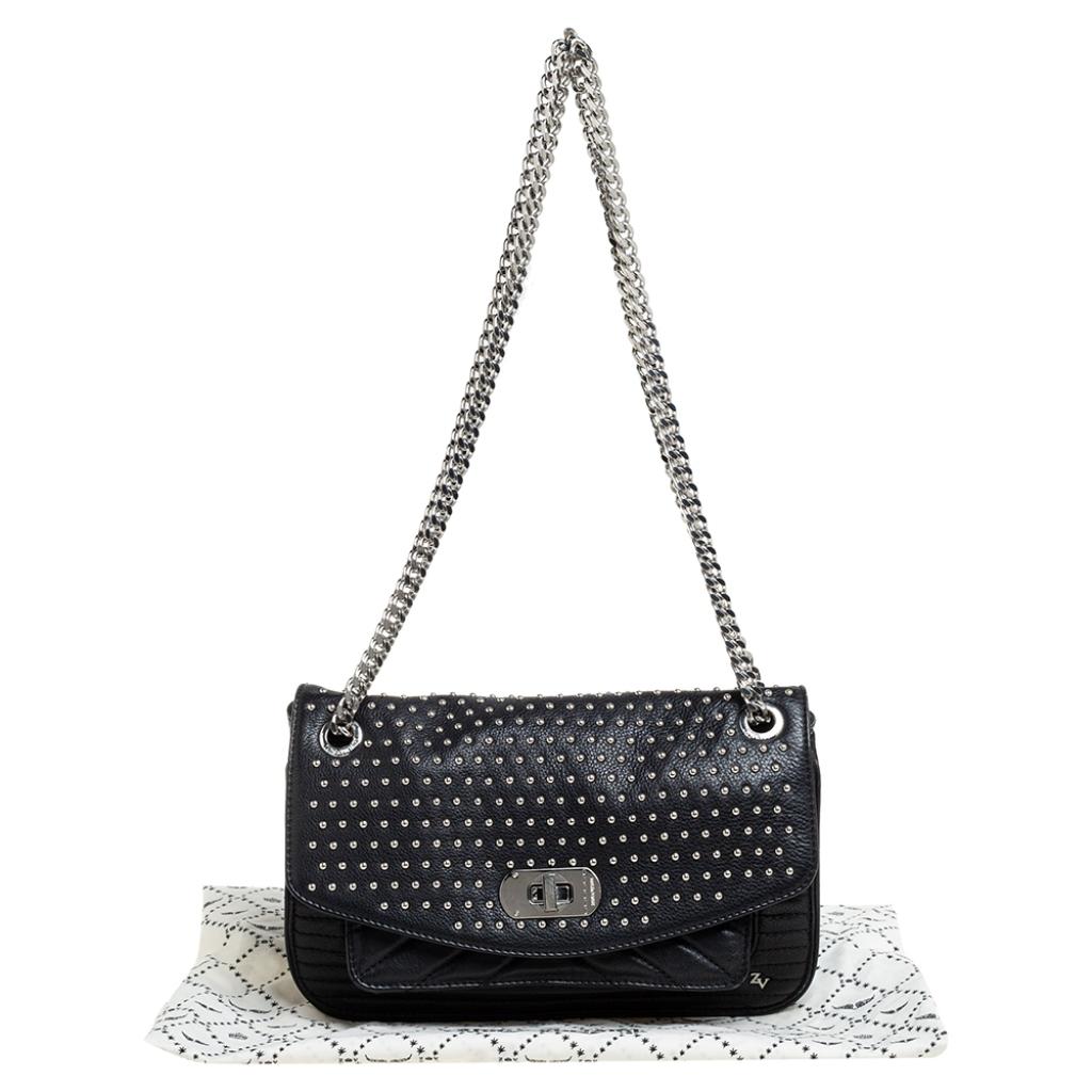 Zadig & Voltaire Black Leather Studded Crossbody Bag 5