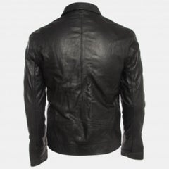 Zadig & Voltaire Black Leather Zip Front Jacket S
