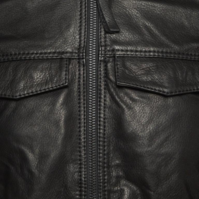 Noir Zadig & Voltaire Veste zippée en cuir noir S en vente