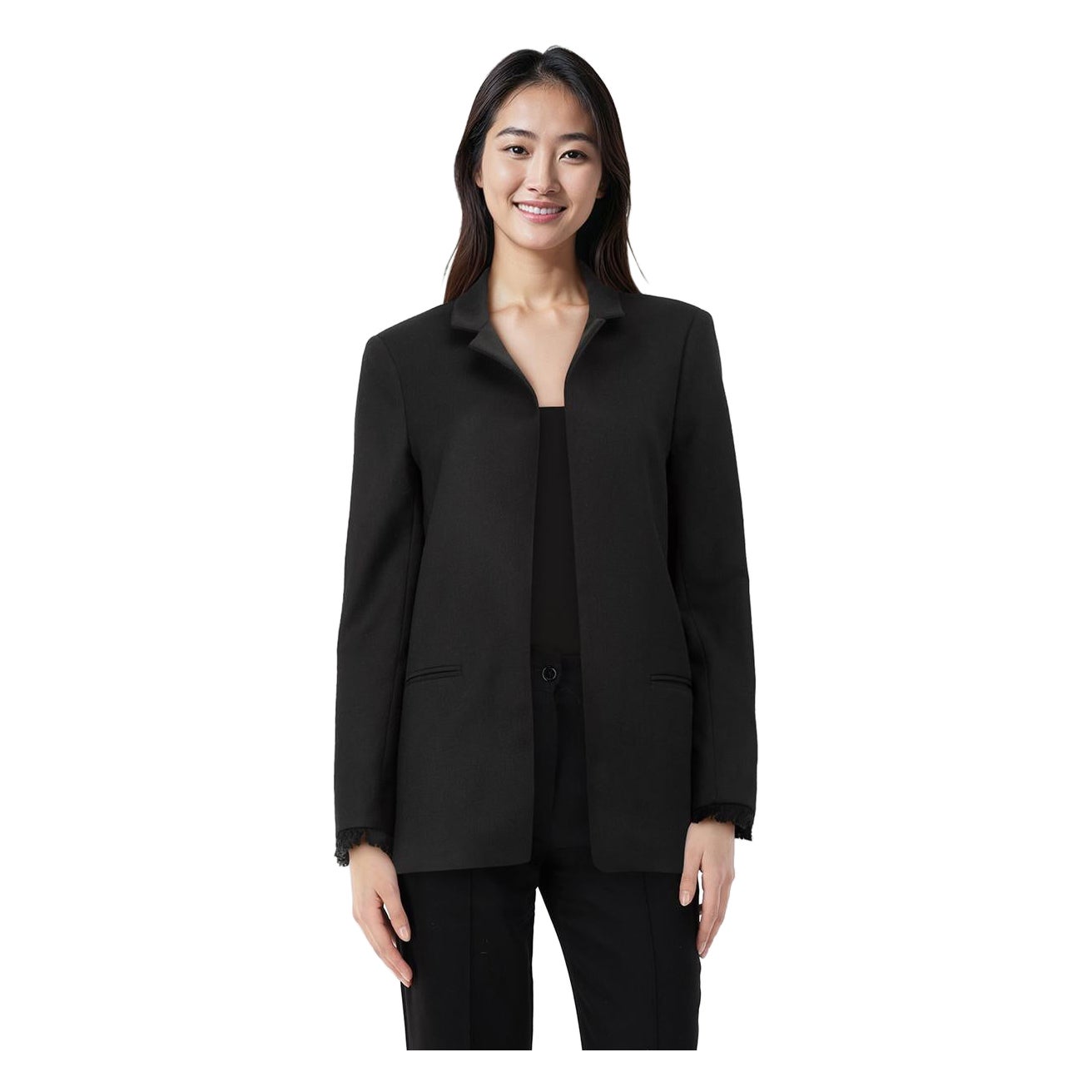 Zadig & Voltaire - Blazer nero aperto sul davanti - taglia L.