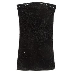 Zadig & Voltaire Black Sequined Tube Mini Dress M.