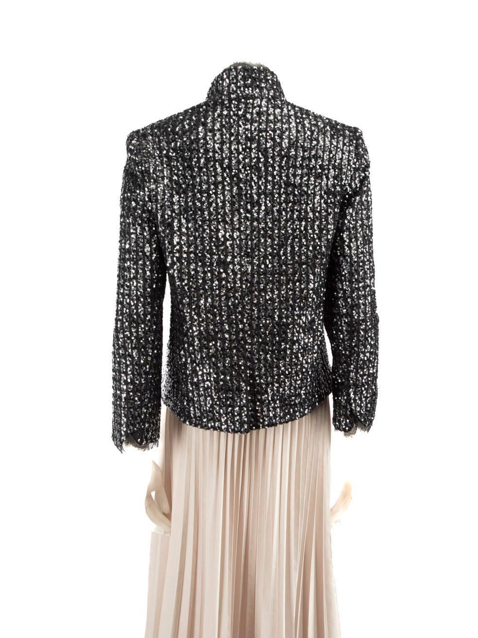 Beige Zadig & Voltaire - Blazer impreziosito da paillettes nere e argento - taglia M. in vendita
