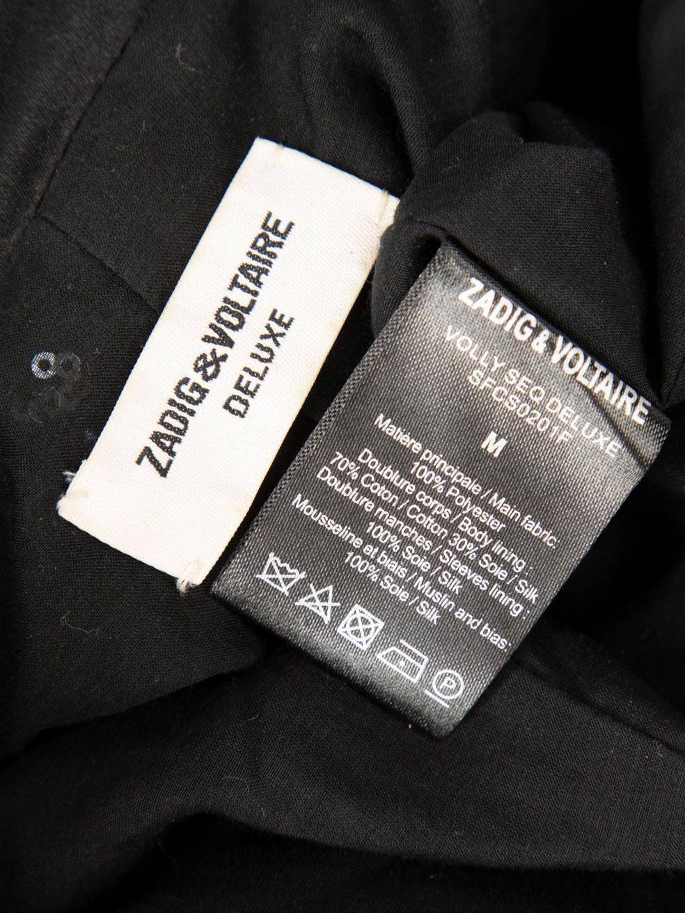 Zadig & Voltaire - Blazer impreziosito da paillettes nere e argento - taglia M. in vendita 2