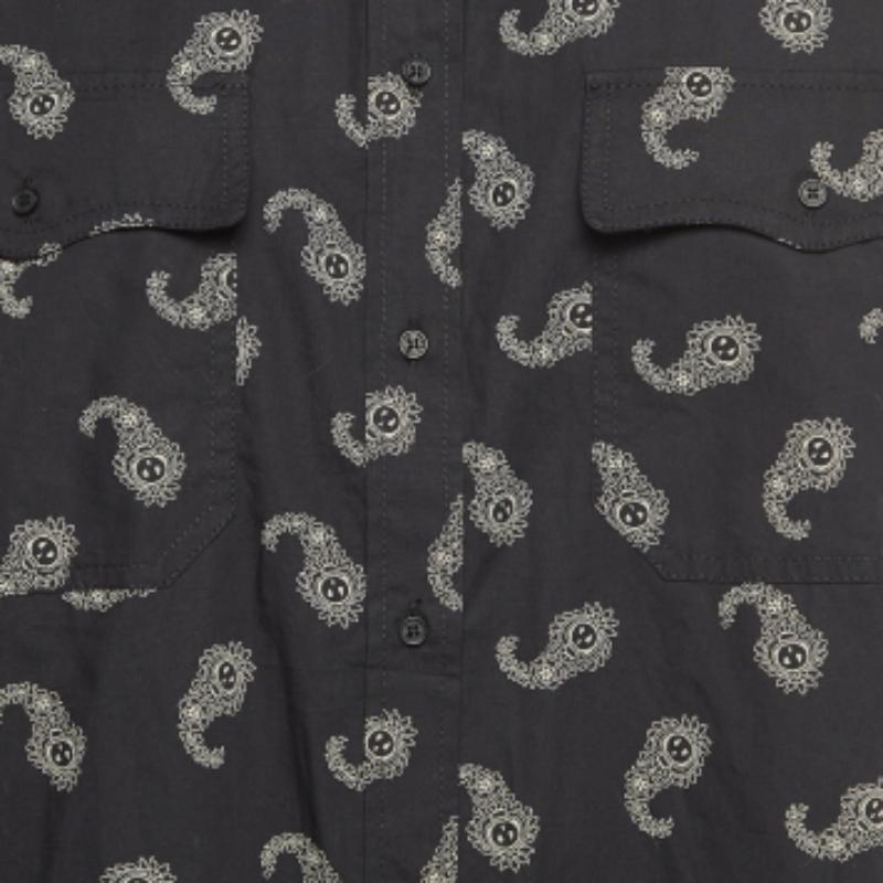 Zadig & Voltaire Schwarzes Tamara Paisley Print Baumwollhemd in Übergröße XS im Zustand „Gut“ im Angebot in Dubai, Al Qouz 2