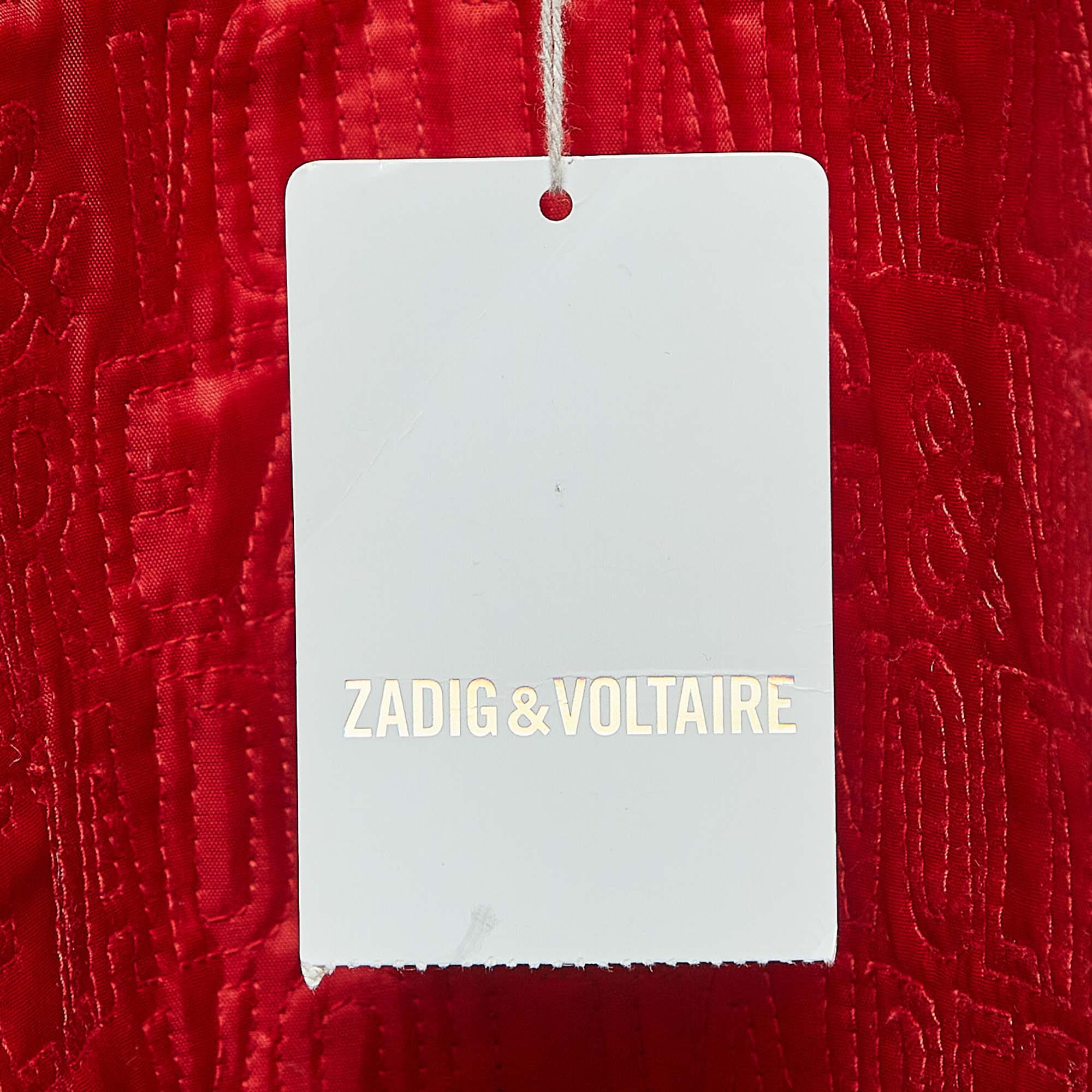 Zadig & Voltaire Black Wool Blend Zip Front Jacket L 1