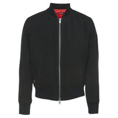 Zadig & Voltaire Black Wool Blend Zip Front Jacket L