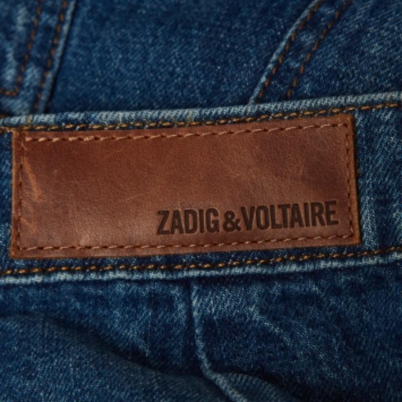 Donna Zadig & Voltaire Mini gonna Juny Bleu in denim blu M. in vendita