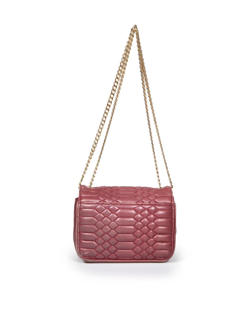 Zadig & Voltaire Burgundy XS Skinny Love Scales Crossbody In Good Condition For Sale In London, GB