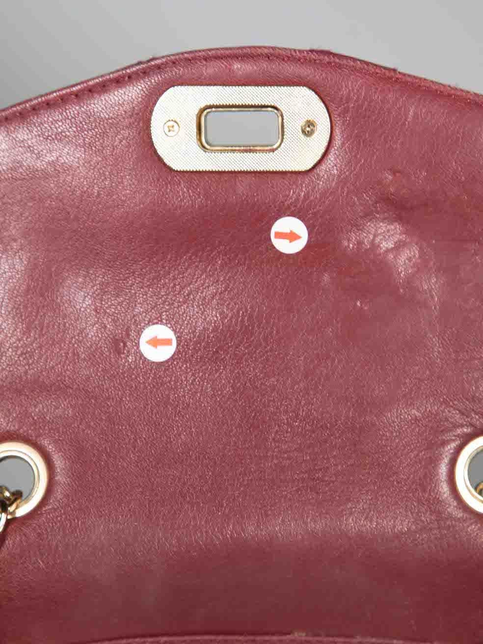Zadig & Voltaire Burgundy XS Skinny Love Scales Crossbody For Sale 3