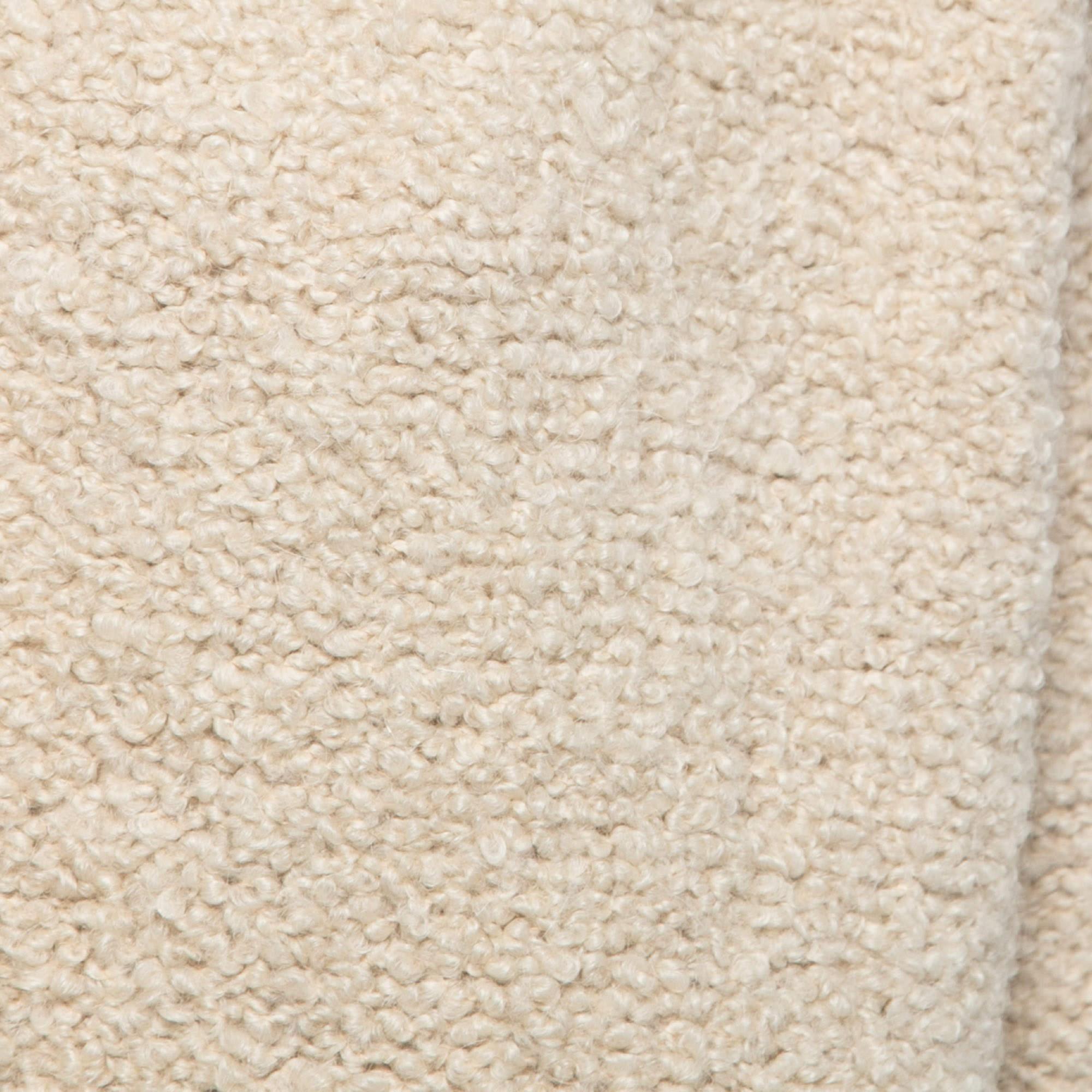 Beige Zadig & Voltaire Cream Boucle Wool Open Cardigan M