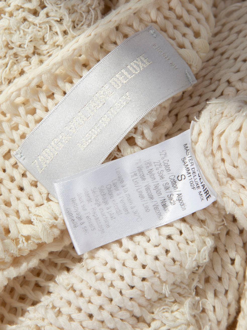 Zadig & Voltaire Top Deshilachado de Ganchillo Crema Talla S en Bueno estado para la venta en London, GB