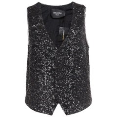 Zadig & Voltaire Deluxe Black Sequined Vest L