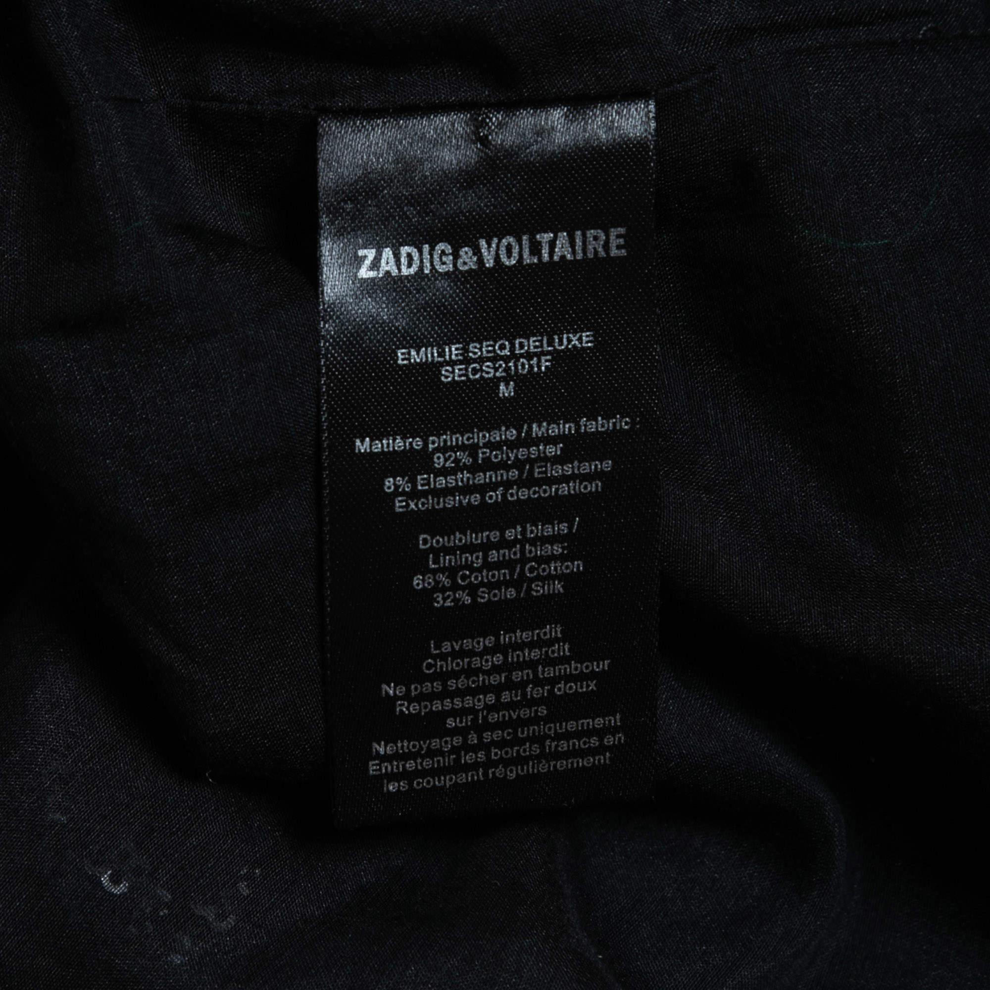 Zadig & Voltaire Deluxe Black Sequined Vest M In Excellent Condition In Dubai, Al Qouz 2