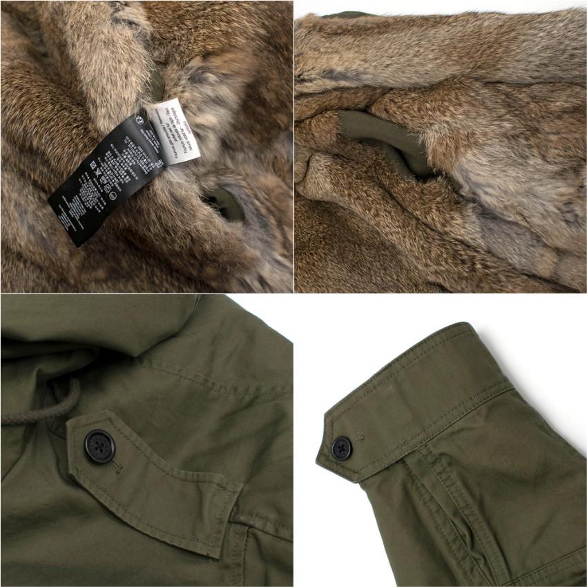 Zadig & Voltaire Deluxe Kevin Double Parka With Rabbit Fur Lining XS For Sale 1