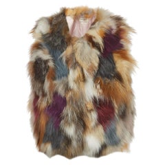 Zadig & Voltaire Deluxe Multicolor Fur Vest M