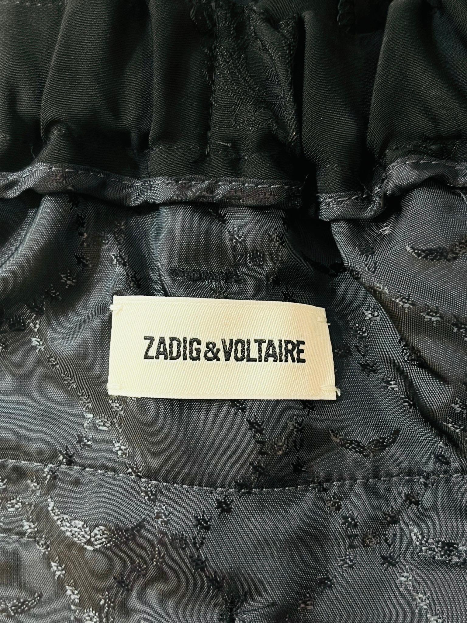 Zadig & Voltaire Embroidered Paisley Print Trousers For Sale 1