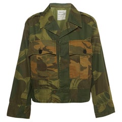 Zadig & Voltaire Green Camouflage Printed Cotton Jacket S