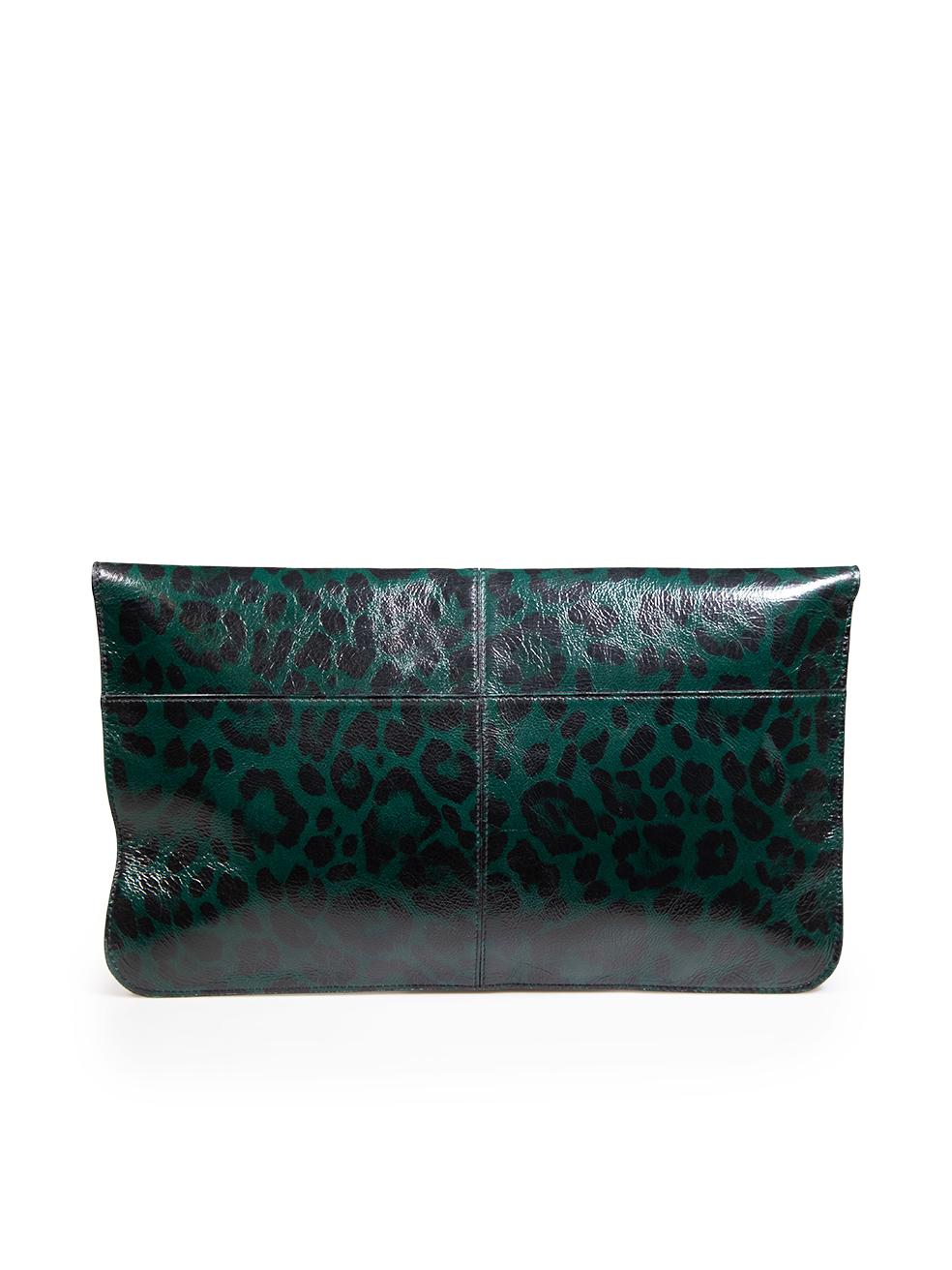 Black Zadig & Voltaire Green Leather Clutch