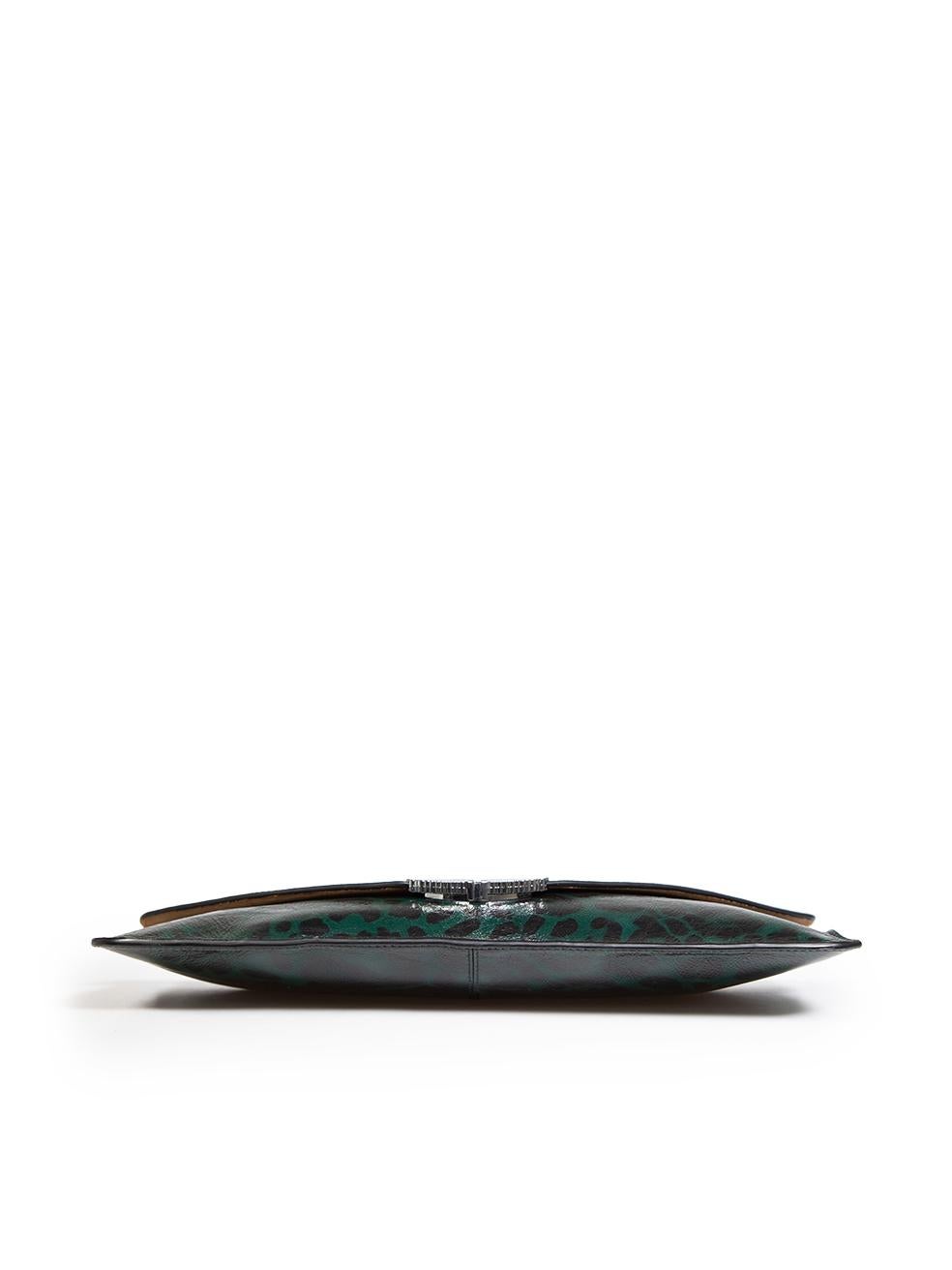 Zadig & Voltaire Green Leather Clutch In Good Condition In London, GB