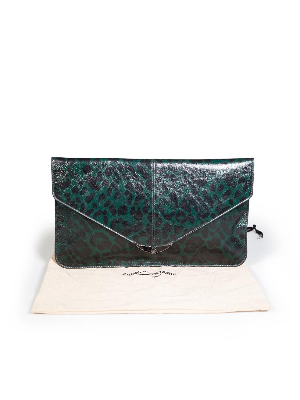 Zadig & Voltaire Green Leather Clutch 2