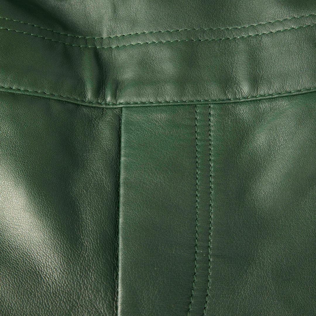 Noir Zadig & Voltaire Salopette slim en cuir vert Taille S en vente