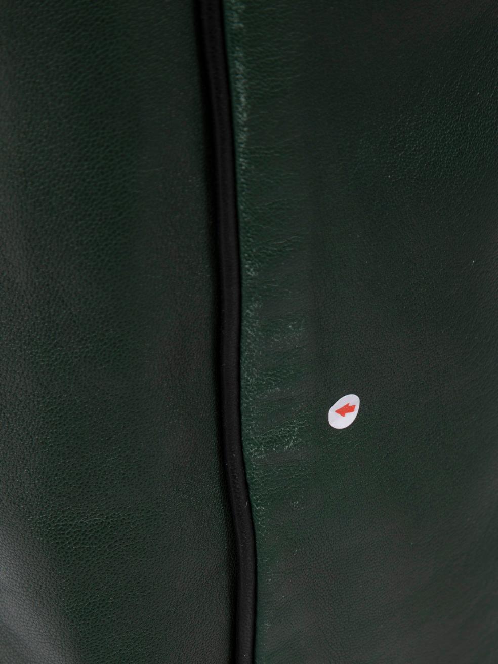 Zadig & Voltaire Salopette slim en cuir vert Taille S en vente 2