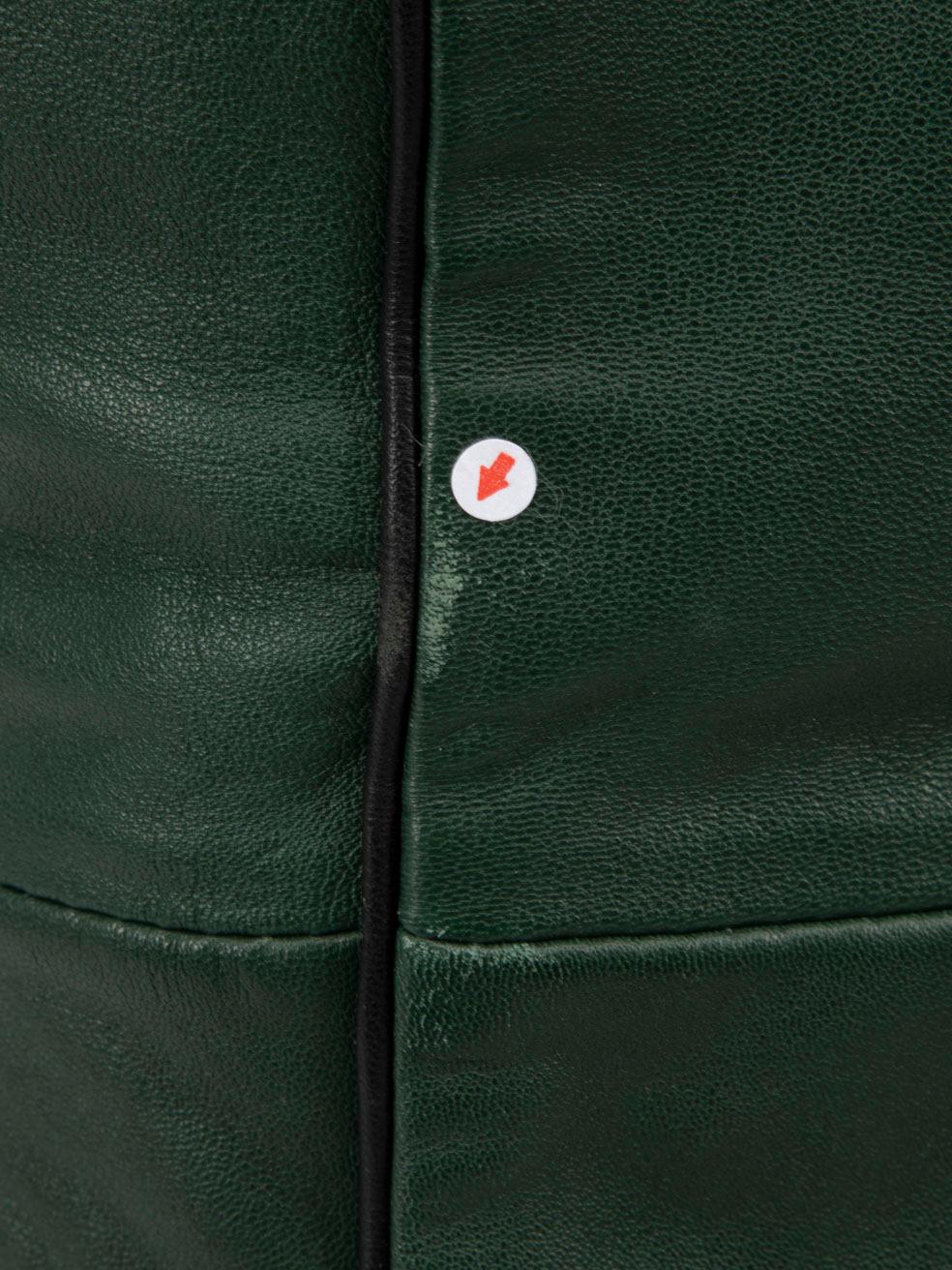 Zadig & Voltaire Salopette slim en cuir vert Taille S en vente 3