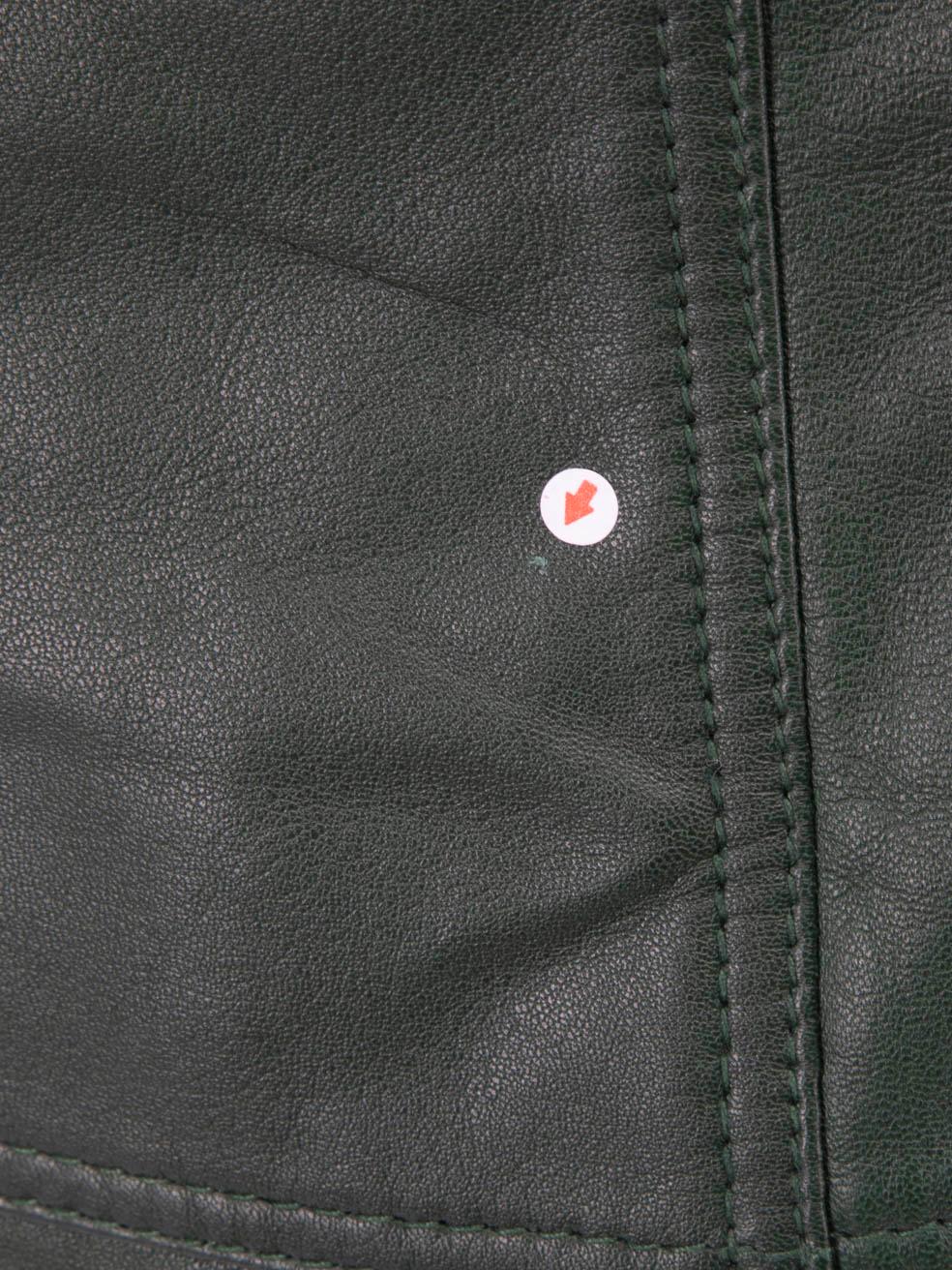 Zadig & Voltaire Salopette slim en cuir vert Taille S en vente 4