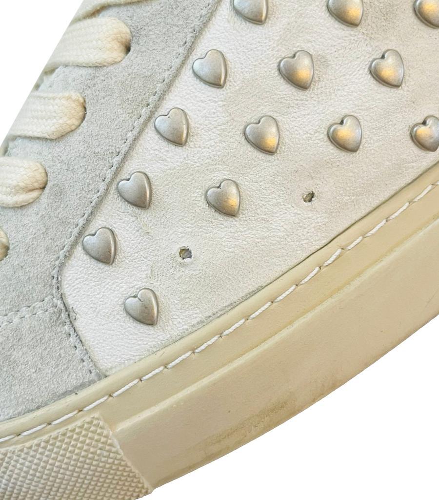 Zadig & Voltaire Heart Studded Leather Sneakers For Sale 5