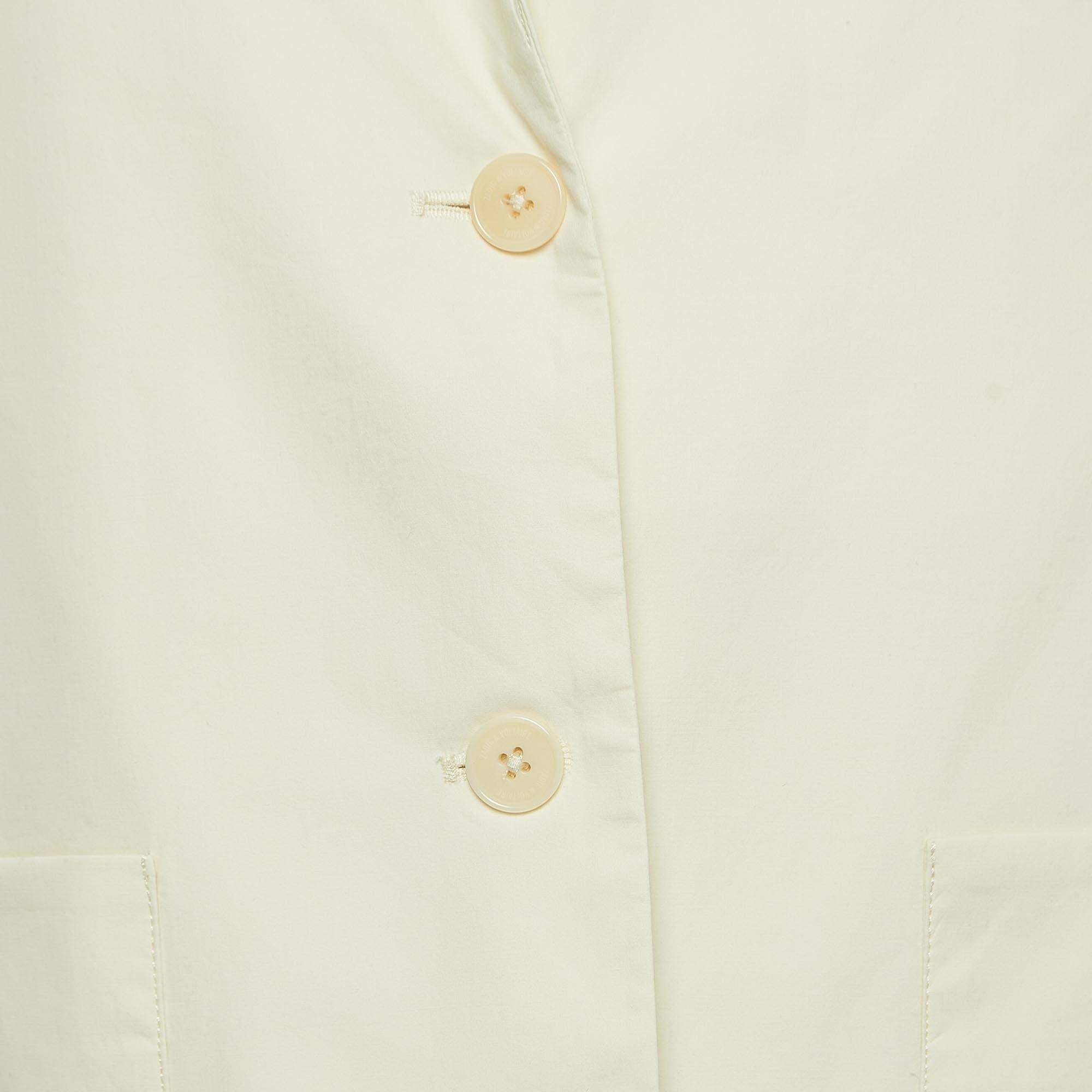 Women's Zadig & Voltaire Ivory White Cotton Blazer S