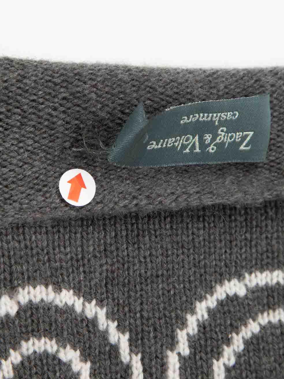 Women's Zadig & Voltaire Khaki Cashmere Rock Knit Cardigan Size S For Sale