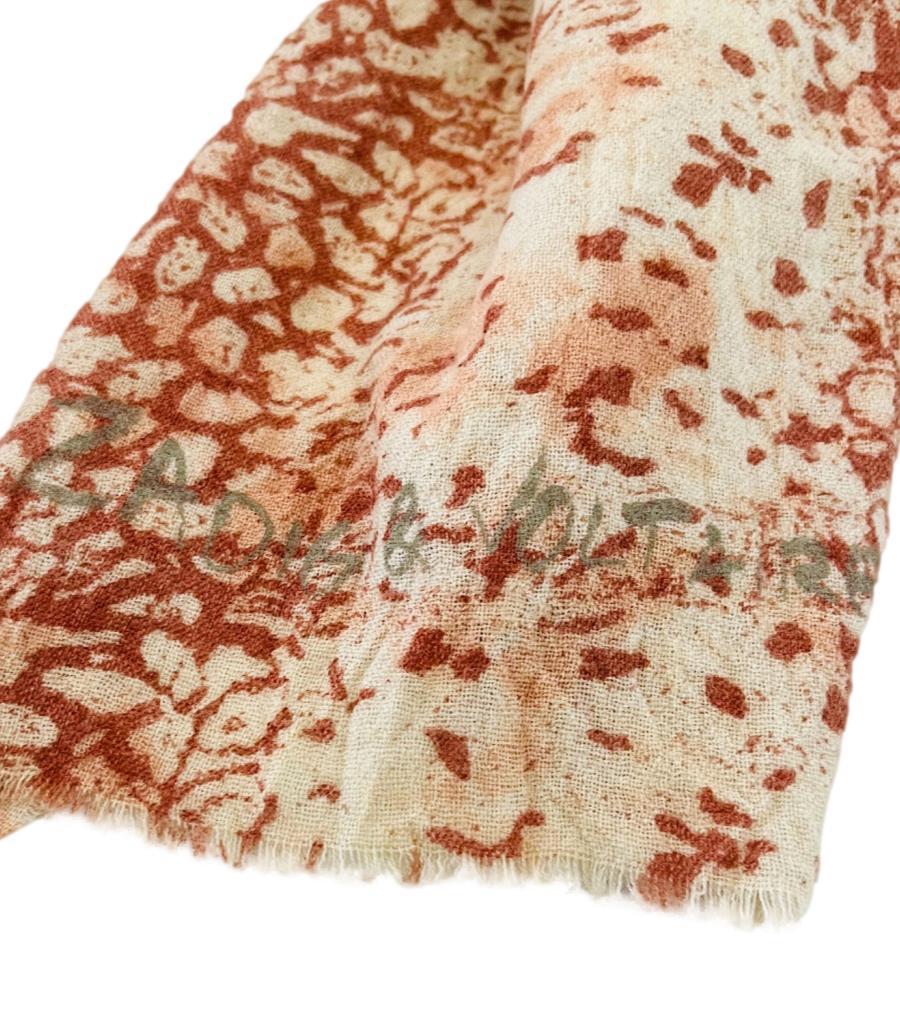 Women's Zadig & Voltaire Leopard Print Wool Scarf For Sale