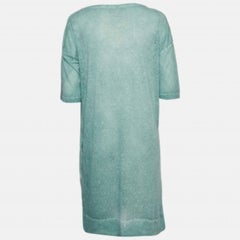 Zadig & Voltaire Mint Green Overdye Lace Knit Mini Dress S